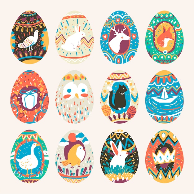 Free vector easter egg designs collection