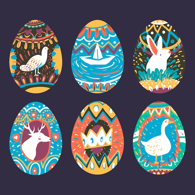 Free vector easter egg designs collection