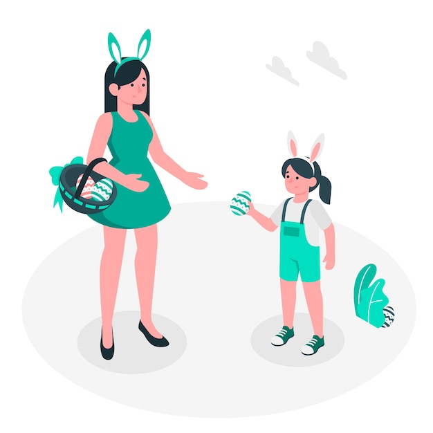 Free vector easter egg hunt illustration concept