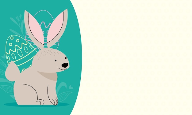 Easter egg rabbit seated frame