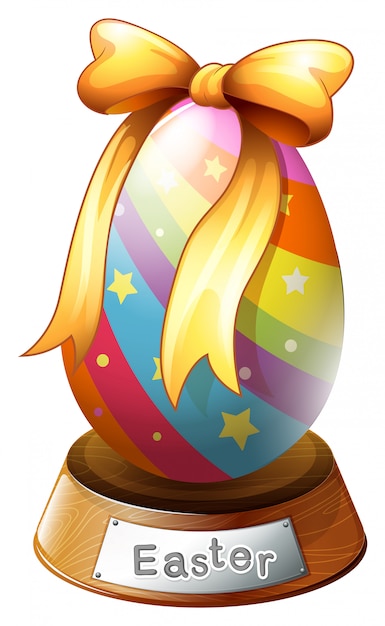 Free vector an easter egg trophy