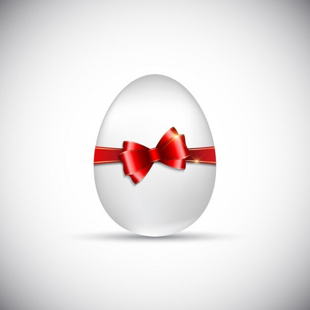 Easter Egg with Ribbon