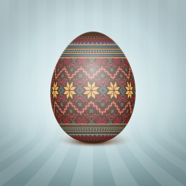ウクライナのフォークパターンの装飾とイースターの卵