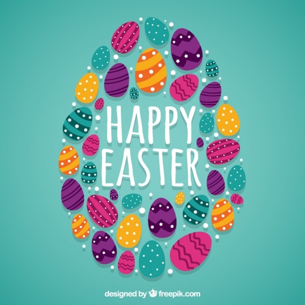 Free vector easter eggs background