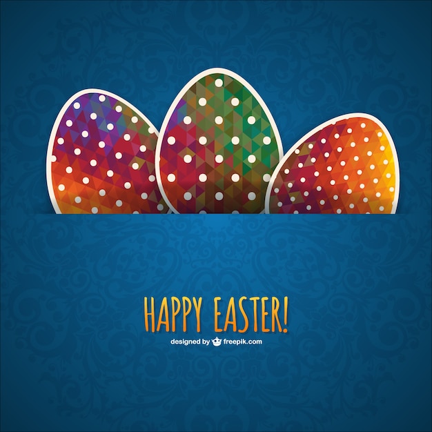 Easter eggs card template