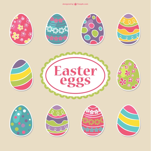 Free vector easter eggs vector