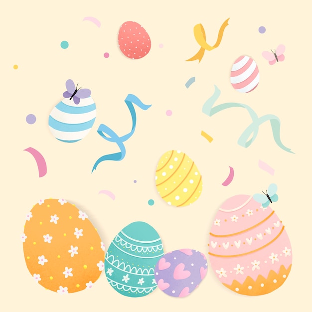 Free vector easter eggs