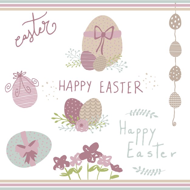 Easter elements collection