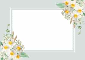 Бесплатное векторное изображение Пасхальная открытка с цветами