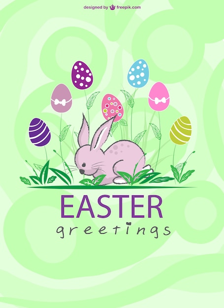 Free vector easter greetings vector