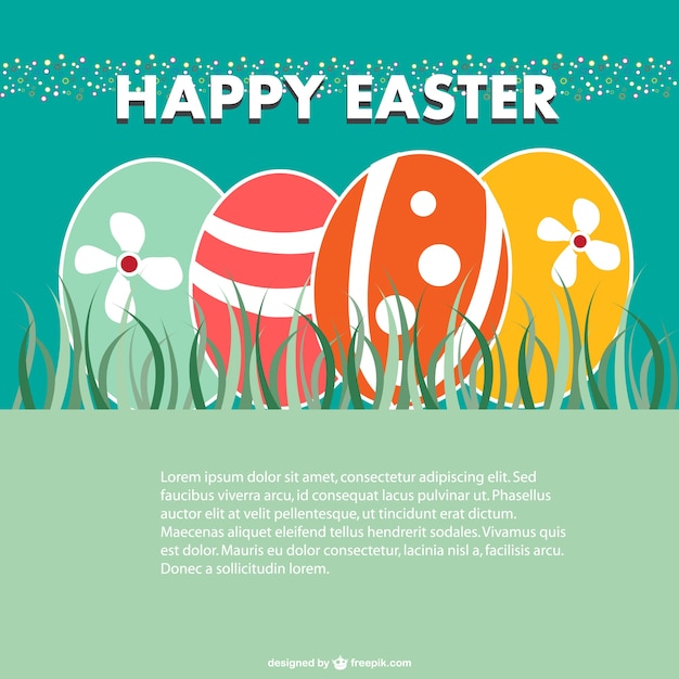 Free vector easter hunt card design