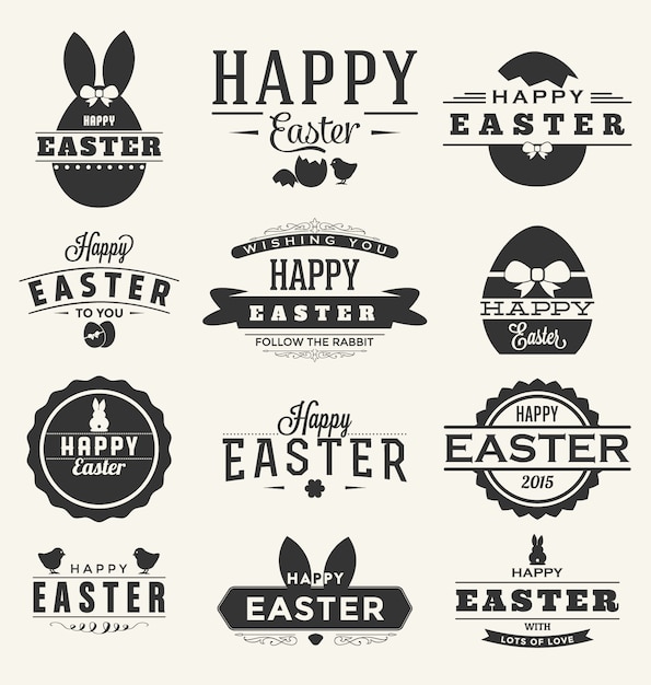 Easter labels collection
