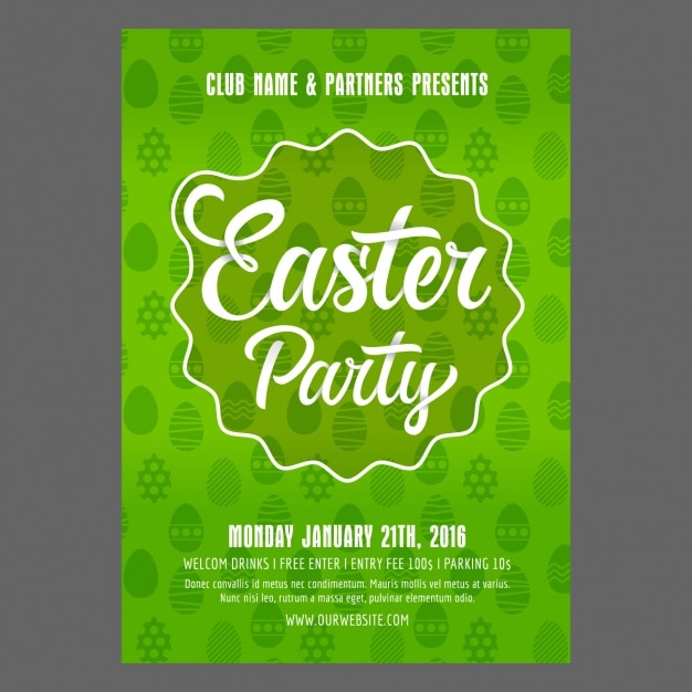 Easter party poster design