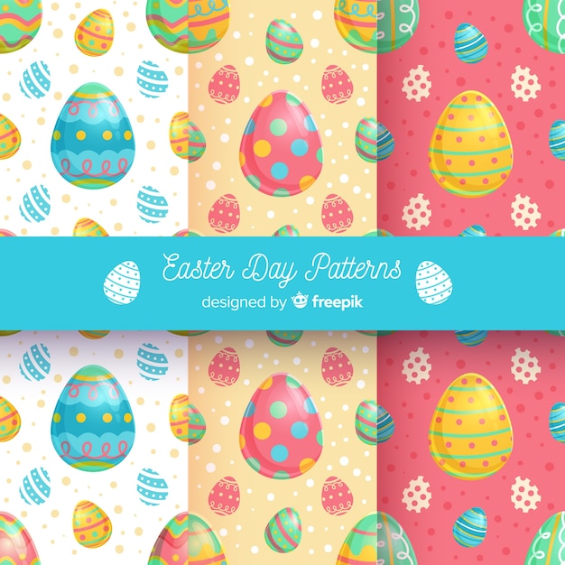 Free vector easter pattern collection