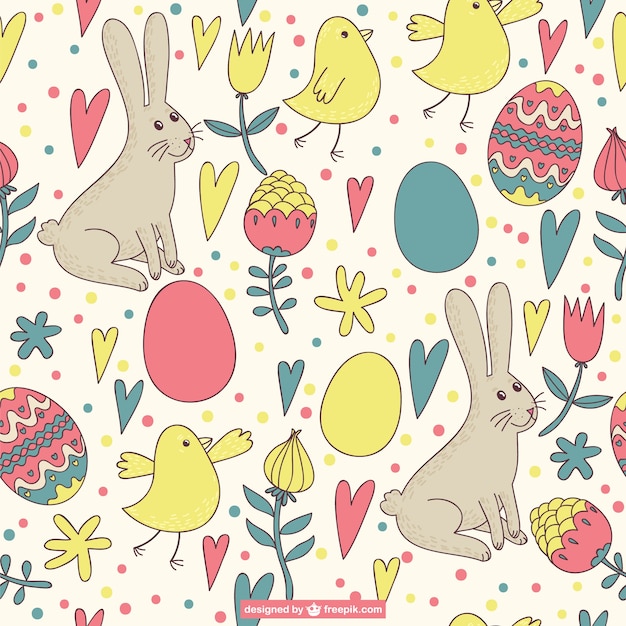 Easter pattern retro design