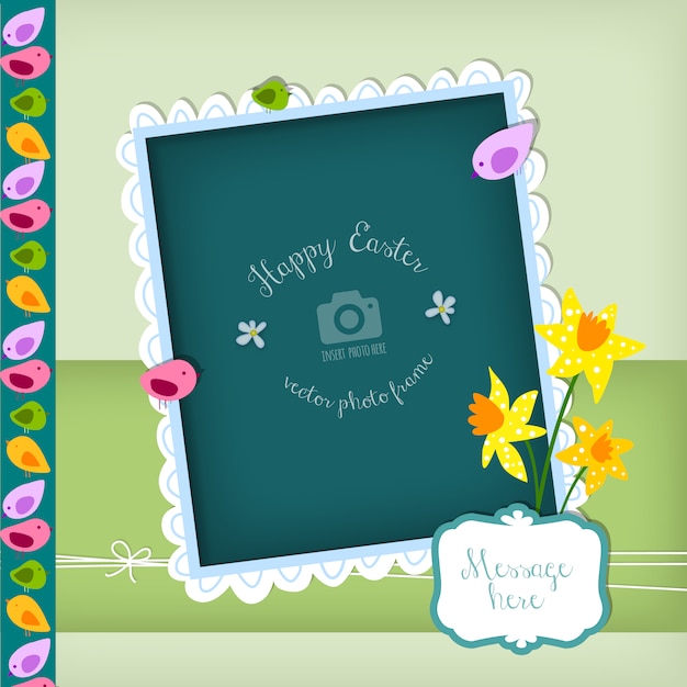 Easter photo frame design