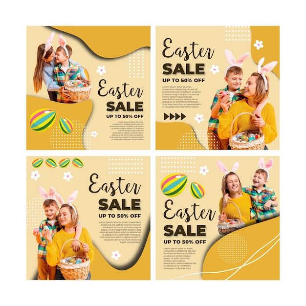 Easter sale instagram posts collection