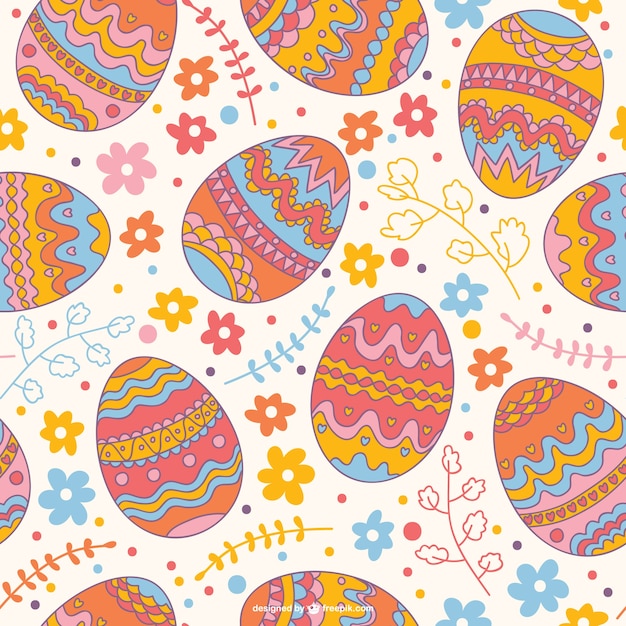 Free vector easter seamless pattern