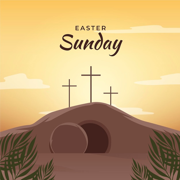 Free vector easter sunday illustration