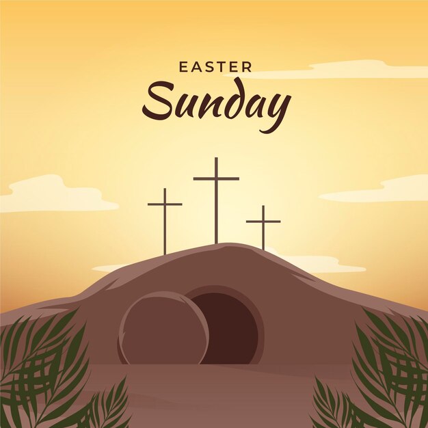 Easter sunday illustration