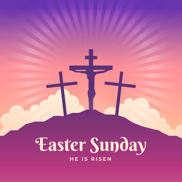 Free vector easter sunday theme