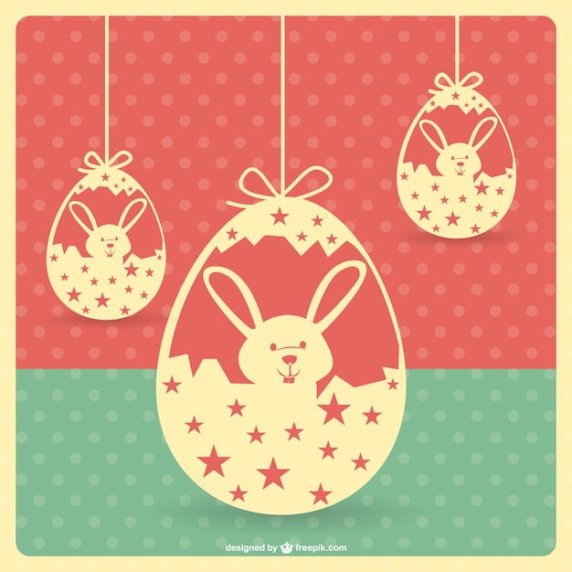 Free vector easter vintage template