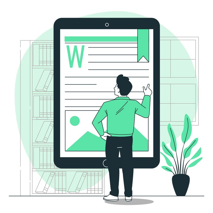 Free Vector ebook concept illustration