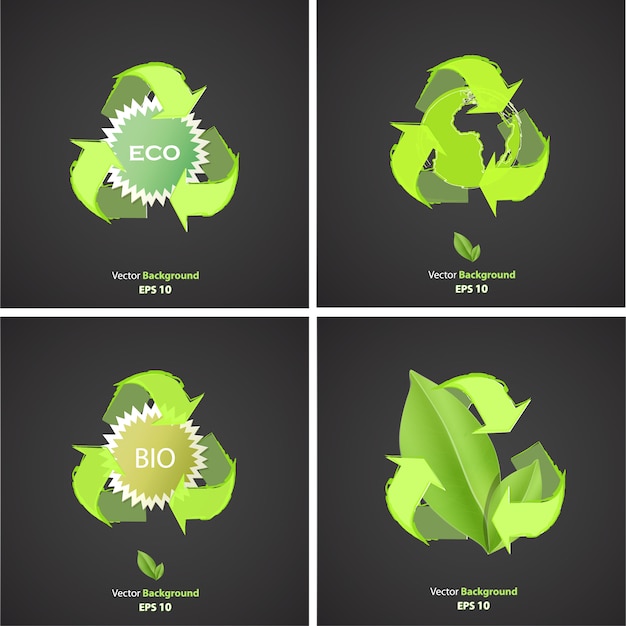 Vettore gratuito eco background collection