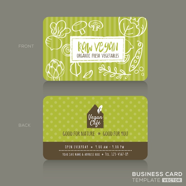 Free vector eco café business card