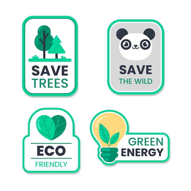 Eco design badge set