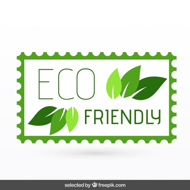 Vettore gratuito eco friendly timbro