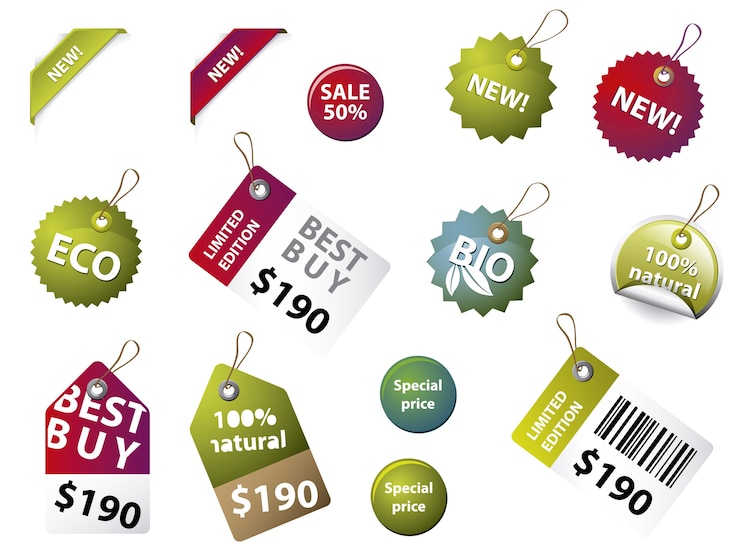 Free Vector eco labels collection