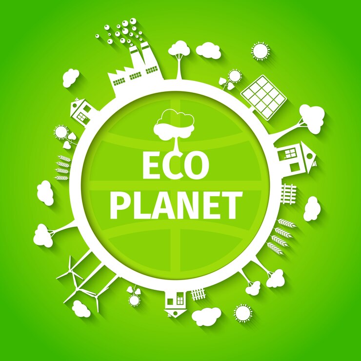 मुफ़्त वेक्टर eco planet background poster