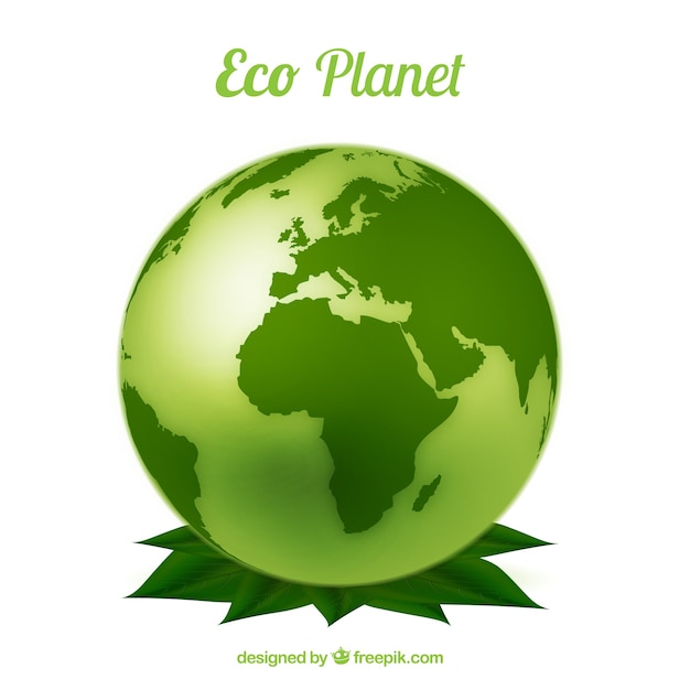 Vettore gratuito eco planet