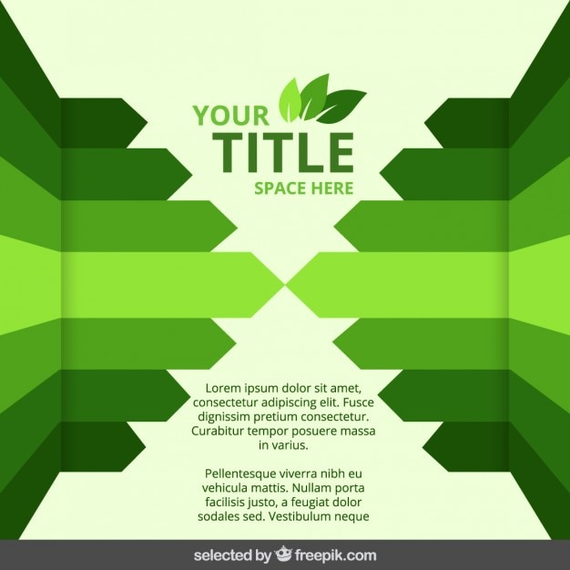 Free vector eco template with green arrows