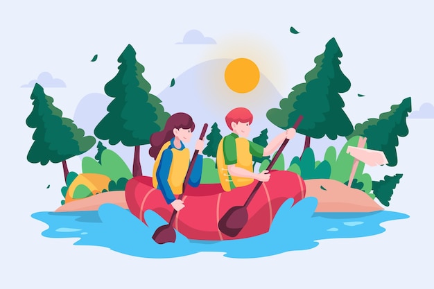 Free vector eco tourism concept