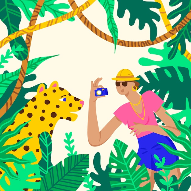 Free vector eco tourism concept