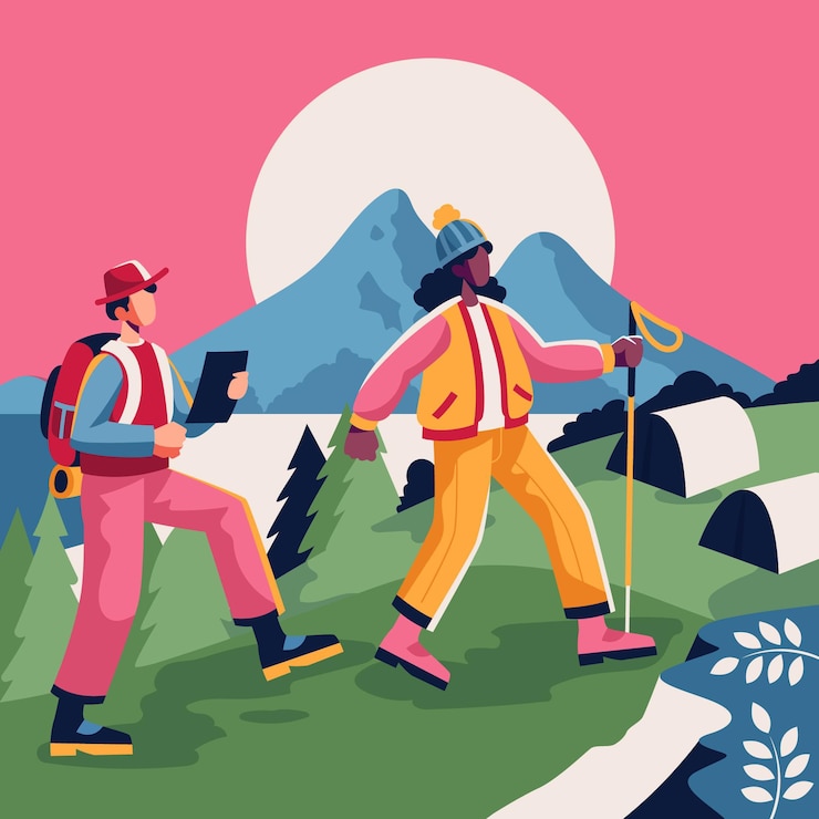 Free Vector eco tourism concept