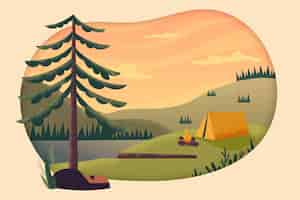 Free vector eco tourism concept