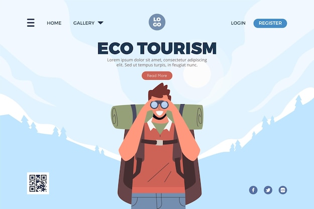 Eco tourism landing page cocnept