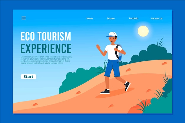 Eco tourism landing page design