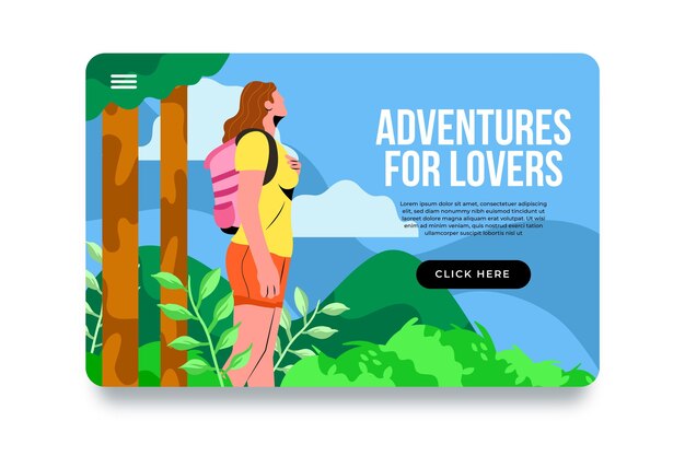 Eco tourism landing page template