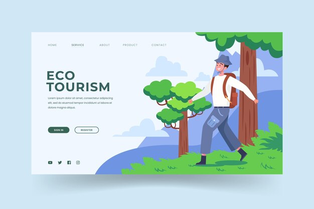 Eco tourism landing page