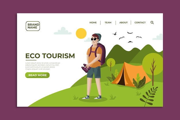 Eco tourism landing page