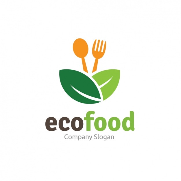 Бесплатное векторное изображение ecofood шаблон логотипа