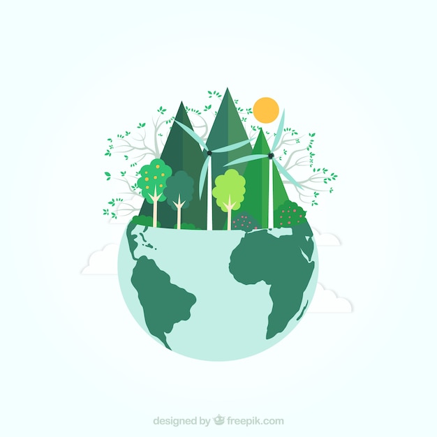 Free vector ecological earth