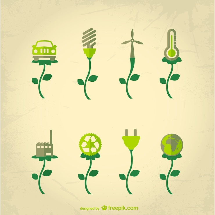 Free Vector ecological industry concept vector
