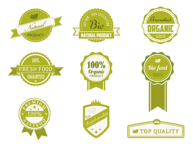 Free vector ecological logo  collection