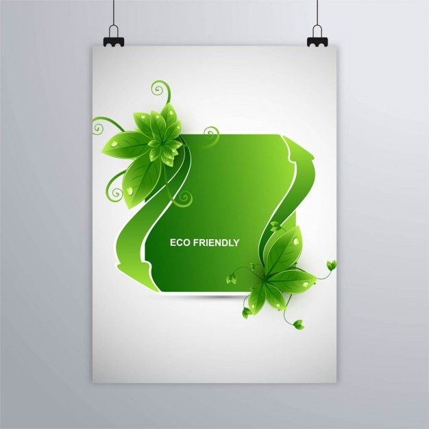 Free vector ecological theme poster