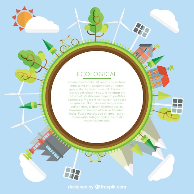 Free vector ecological world template